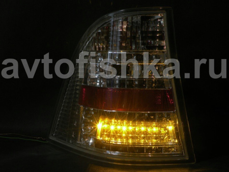 Mercedes ML W163 (98-05) фонари задние светодиодные хромированные, комплект 2 шт.