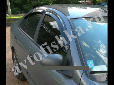 Дефлекторы боковых окон EGR 4 части темные Nissan Almera 5 дверная 2000-2006