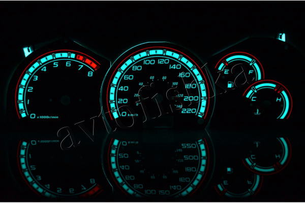 Suzuki Vitara 1998 – 2005 светодиодные шкалы (циферблаты) на панель приборов