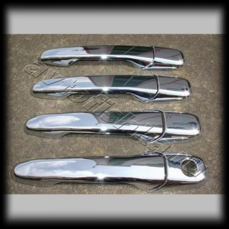 Mazda 3 (03-06) седан, хэтчбек декоративные накладки на ручки дверей хромированные, комплект 4 шт.