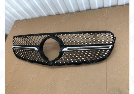 Mercedes-Benz GLC-Klasse X253 2015 - 2019 Решетка радиатора под камеру Diamond Sport черная