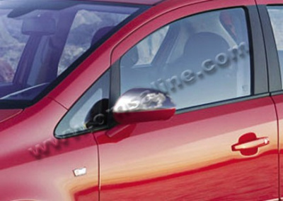 Opel Corsa (07–/11–) Накладки на зеркала, нерж., 2 части (хэтчбек5D/3D )