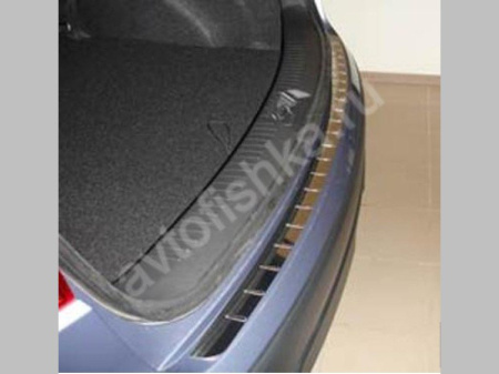 Nissan Qashqai (2007-) накладка на задний бампер из нержавеющей стали, 1 шт.