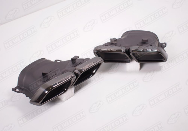 Mercedes-Benz C-Klasse W205 Coupe 2014 - 2018 Насадки на глушители черные