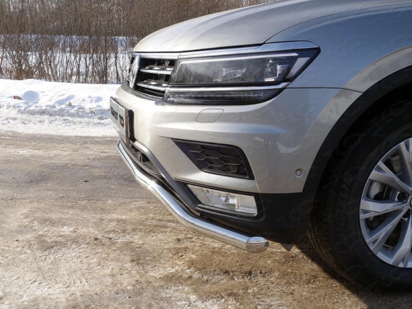 Volkswagen Tiguan (17–) Защита передняя нижняя 60,3 мм (Пакет Offroad)