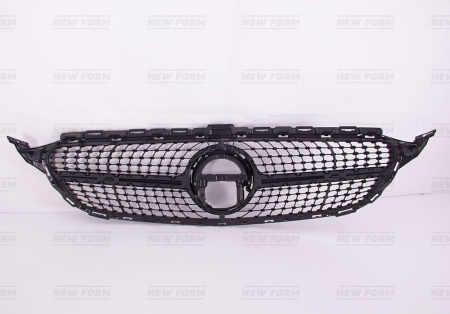 Mercedes-Benz C-Klasse W205 рестайлинг 2018 - 2021 Решетка радиатора Diamond Sport серебро