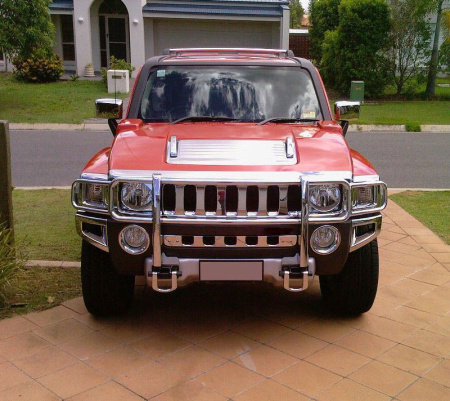 Hummer H3 (05-) защита переднего бампера, труба из нержавеющей стали