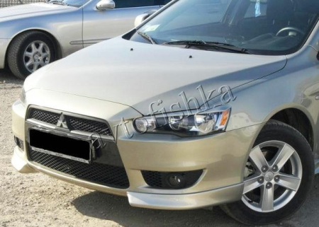 Mitsubishi Lancer 10 (07 – 16) клыки (накладки) переднего бампера