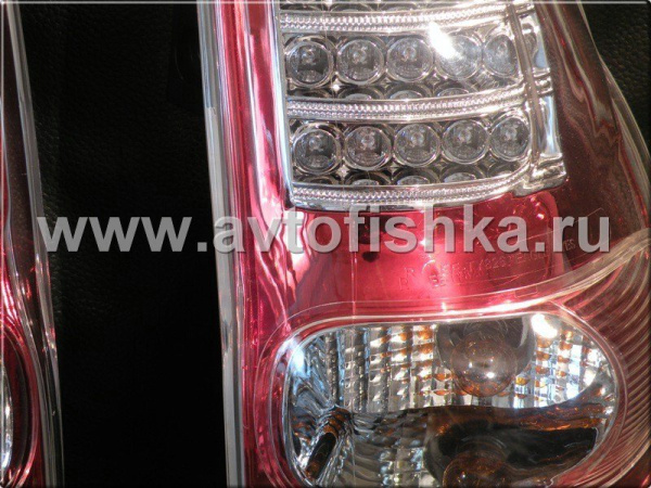 Toyota Land Cruiser Prado 120 (02-) фонари задние светодиодные вишневые с хромом, комплект 2 шт.