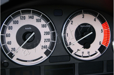BMW X5 (99-06) светодиодные шкалы (циферблаты) на панель приборов - дизайн 3