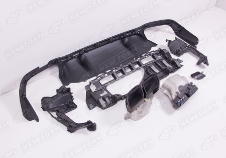 Mercedes-Benz E-Klasse W213 рестайлинг 2020 - н.в. Диффузор с насадками 6.3 AMG черный