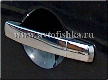 Nissan Qashqai (07-) накладки хромированные на ручки дверей внешние, комплект 4 шт.