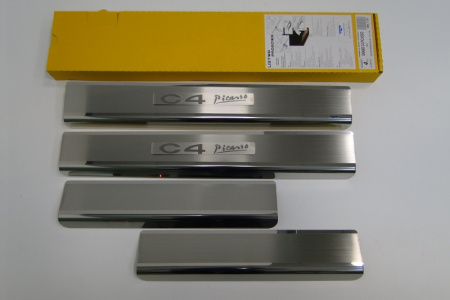 Citroen Grand C4 Picasso (07-) накладки на внутренние пороги, к-кт 4шт.