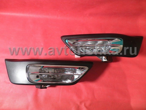 Honda CR-V II (01-03) фары передние противотуманные зеркальные хромированные, установочный комплект