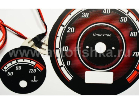 Audi 80, 90 B3, B4 светящиеся шкалы приборов - накладки на циферблаты панели приборов, дизайн № 2