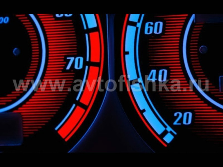 Audi 80, 90 B3, B4 светящиеся шкалы приборов - накладки на циферблаты панели приборов, дизайн № 2