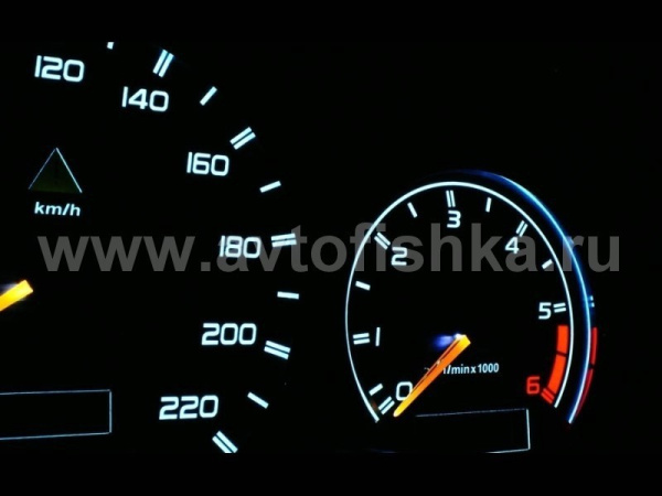Mercedes W202 C class 1993-1995 светящиеся шкалы приборов - накладки на циферблаты панели приборов, дизайн № 1