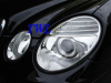 Mercedes E W211 (02-06) передние линзовые хромированные ксеноновые фары, дизайн Mercedes W211 с 2007 г., с моторами электрокорректора, комплект 2 шт.
