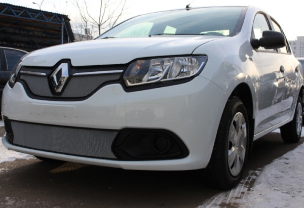 Renault Logan (14–) Защита радиатора, хром, низ