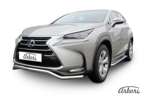 Защита переднего бампера Arbori d57 "волна" LEXUS NX 30H 2014-