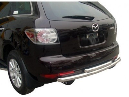 Mazda CX7 (07-) защита заднего бампера, двойная труба из нержавеющей стали