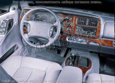 Декоративные накладки салона Dodge Durango 2000-2000 без задних дверных панелей