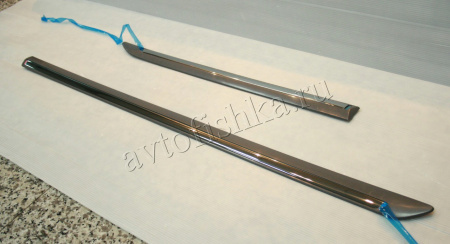 Toyota Camry V40 (06-) серебристые дверные молдинги с хромированными вставками, комплект 4 шт.