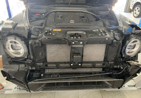 Mercedes-Benz G-Klasse W464 2018 - н.в. Решетка радиатора с очками на фары 6.3 AMG черная