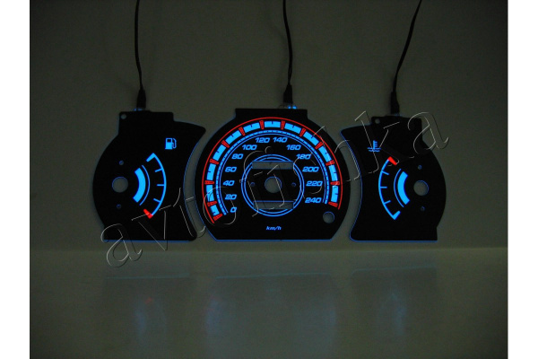 Mitsubishi Lancer 1992-1995 светодиодные шкалы (циферблаты) на панель приборов