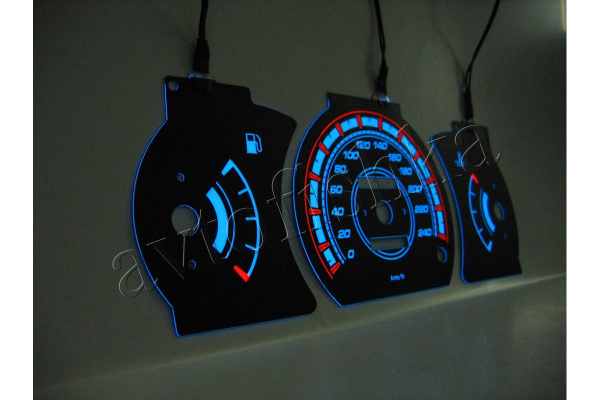 Mitsubishi Lancer 1992-1995 светодиодные шкалы (циферблаты) на панель приборов