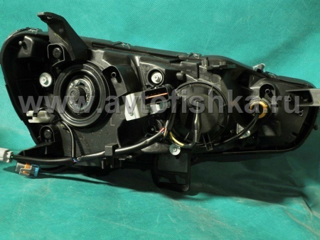 Mitsubishi Lancer 10 (07-) фары передние черные, под корректор, комплект 2 шт.