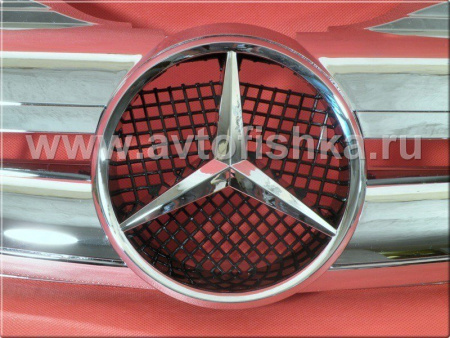 Mercedes SLK R170 (98-04) решетка радиатора 2 ламели, дизайн AMG, хромированная