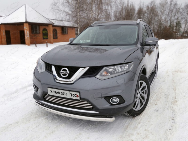 Nissan X-Trail (14–) Защита передняя нижняя (короткая) 60,3 мм