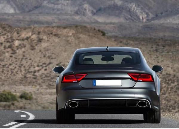 Черный диффузор RS7 для Audi A7 S-line 2016-2018