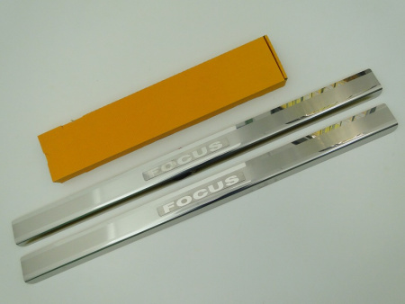 Ford Focus 2 (07-) coupe-cabriolet накладки на внутренние пороги, к-кт 2шт.