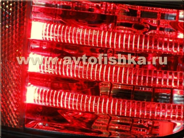 Toyota Land Cruiser Prado 120 (02-) фонари задние светодиодные хромированные, катафоты в задний бампер, комплект 2 шт.