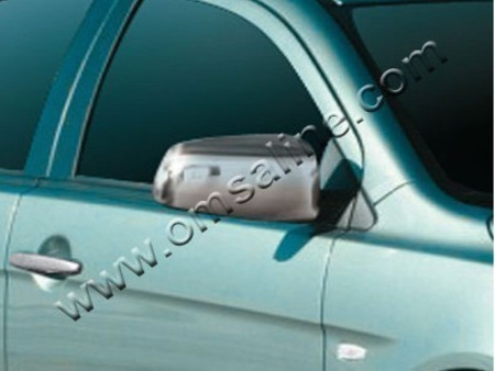 Mitsubishi Lancer 10 (07-) накладки на боковые зеркала из нержавеющей стали, комплект 2 шт.