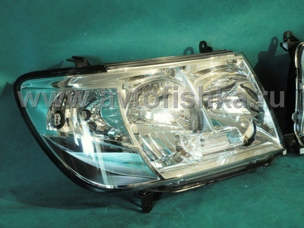 Toyota Land Cruiser 100 (05-08) фары передние хромированные, под корректор, дизайн Land Cruiser 200, комплект 2 шт.