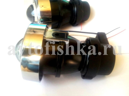 Универсальные линзовые противотуманные фары с ангельскими глазками, диаметр 80 мм, комплект 2 шт.