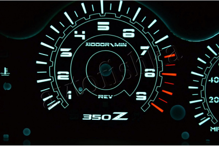 Nissan 350 Z светодиодные шкалы (циферблаты) на панель приборов