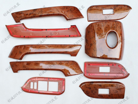 Toyota Land Cruiser Prado 150 (10-) тюнинг салона под дерево, комплект 9 предметов