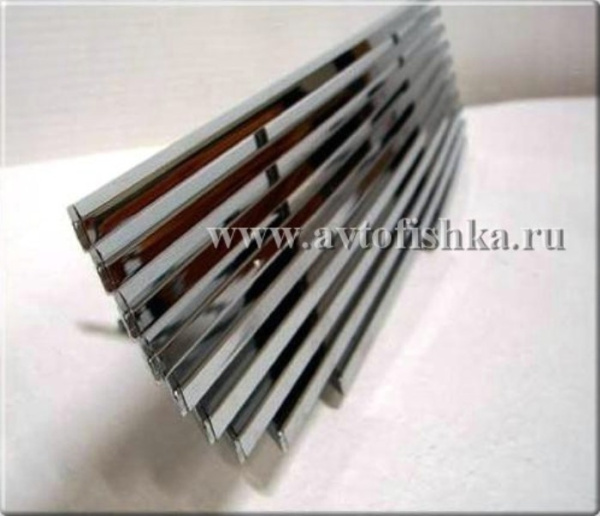 Hyundai Tucson (04-) решетка радиатора и бампера хромированные из нержавеющей стали, комплект 3 шт.