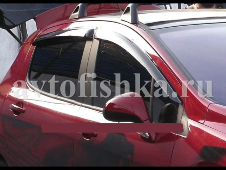 Дефлекторы боковых окон 4 части темные Peugeot 308 2007-