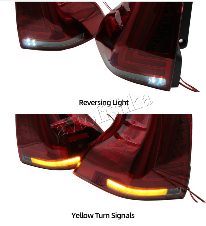 Toyota Land Cruiser Prado FJ150 (10-17) фонари задние светодиодные красно-тонированные, дизайн Lexus, комплект 2 шт.