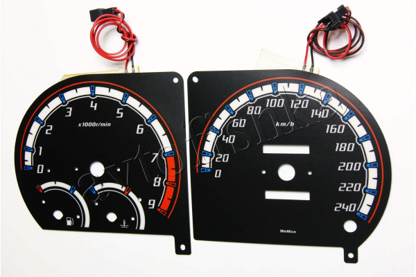 Mitsubishi Colt 1988-1992 светодиодные шкалы (циферблаты) на панель приборов