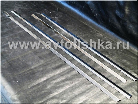 Nissan Qashqai (2006-) молдинги хромированные на двери по нижней линии окон, комплект 4 шт.