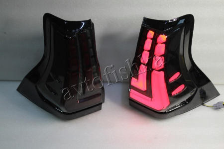 Toyota Land Cruiser Prado 150 (2010-) фонари задние светодиодные тонированные, дизайн Lexus, комплект 2 шт.