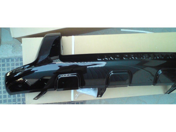 Toyota Land Cruiser Prado 150 (2009-) накладка на передний бампер, защита пластиковая, с надписью "Land Cruiser Prado", под покраску.