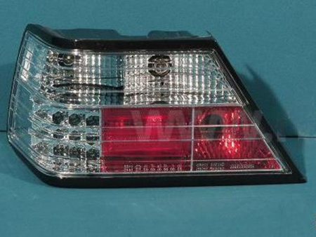 Mercedes W124 (84-95) задние хромированные диодные фонари, комплект 2 шт.