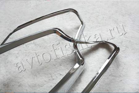 Mitsubishi L200 Triton (15-17) рамки на передние фары хромированные, комплект 2 шт.